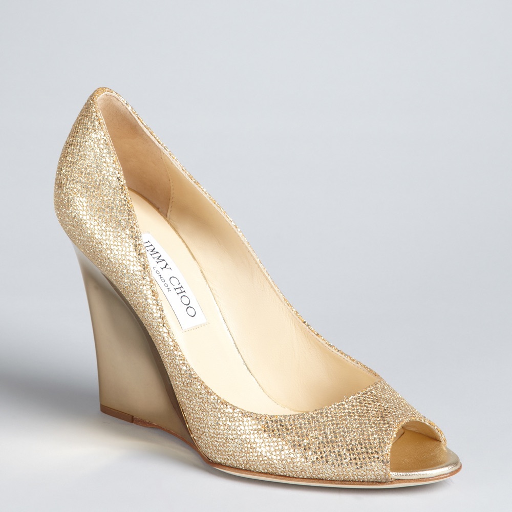 Platinum Jimmy Shoe Wedge